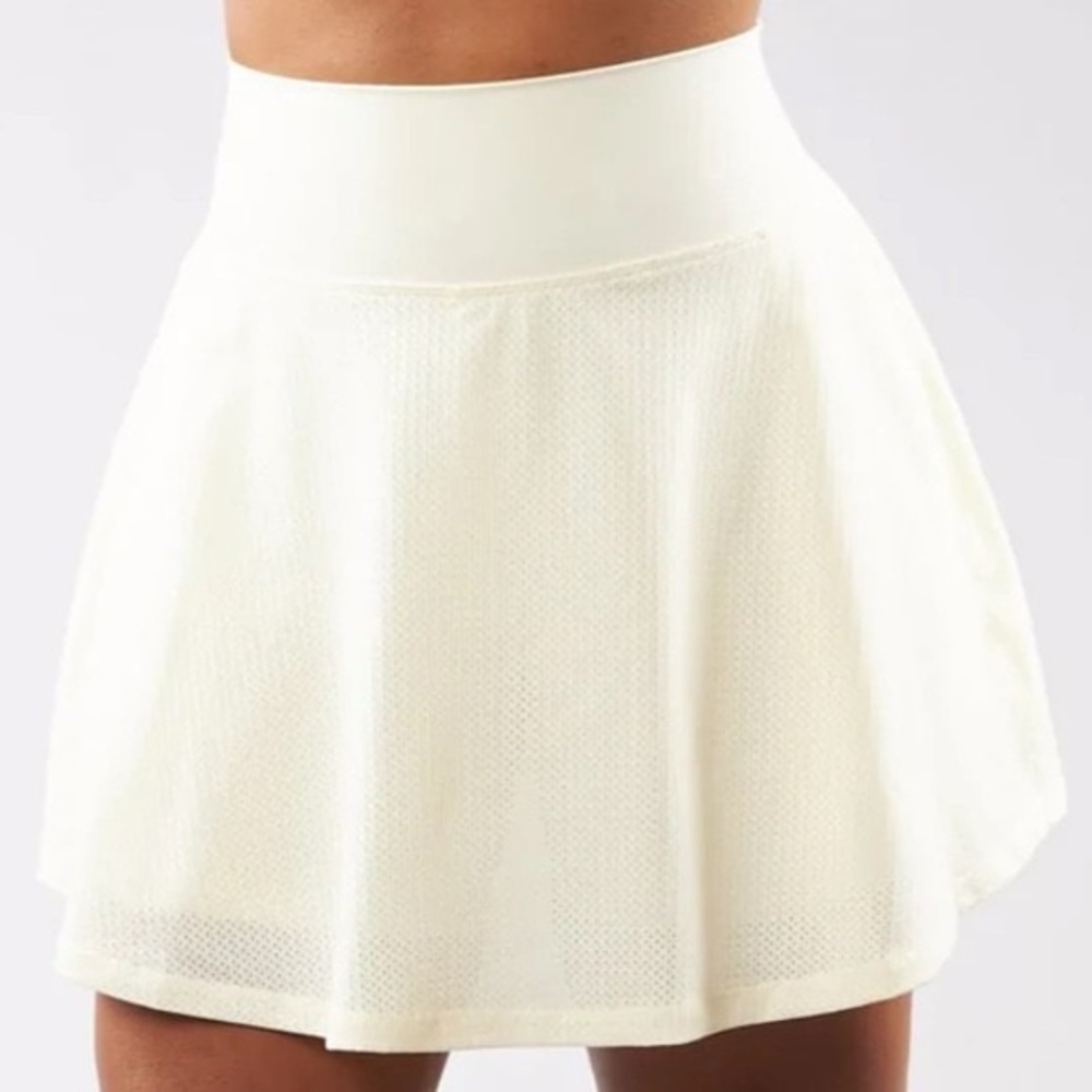 BuffBunny Ivory Mesh Athletic Skort